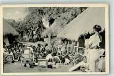 Kirche Mission Indische Dorfstrasse Motiv Indien Foto AK