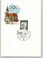 W8000 München Moderner Fünfkampf 1972 Alter Peter Olympiade Sonderstempel