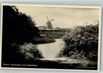 Malmö Slottsparken med Slottsmöllan Verlag Axel Eliassons 45/8 Windmühle Foto AK