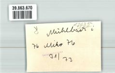 66578 W6685 Mühlbach FOTO KEINE AK Ort handschriftlich