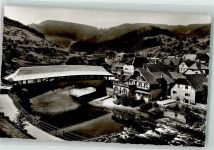 76596 W7564 Forbach , Baden Foto AK Murg Brücke Schwarzwald