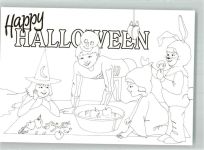 Helloween Kinder Kiddy Colour Card Ausmalkarte