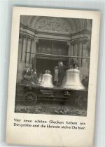 Vier neue schöne Glocken werden angeliefert Kirche 1915