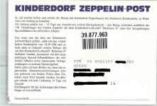 W7750 Konstanz Luftschiff Bodensee II Werbung Kinderdorf Zeppelin KEINE AK