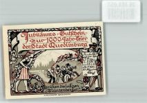 06484 O4300 Quedlinburg 1922 Notgeldschein 50 Pfennig Jubiläums-Gutschein