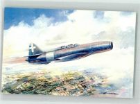 Eine Campini-Caproni C.C.2 Luftwaffe nach 1945 Künstlerkarte