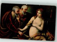 sign. Reni Guodo Susanna im Bade Stengel u. Co. 29861 Künstler (Erotik) Künstlerkarte