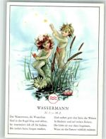 Wassermann Meerjungfrau Mermaid Sternzeichen Künstlerkarte