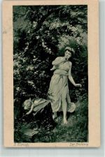 Engel Frau Der Frühling Verlag Hanfstaengl Nr.1004 Klimsch, F. Künstlerkarte