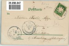Jugendstil E.B. u. C.i.B. 9079 Blüte mit Menschengesicht 1899