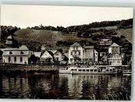 56379 W5409 Obernhof , Lahn Foto AK Pension Lahn- Cafe Motorschiff