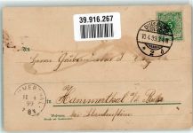 W4100 Duisburg Berge Blume 1899 Lithographie