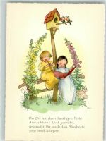 sign. Savelsberg Margret Kinder Flöte Nattermüller-Verlag Nr. 623 Glückwunsch Künstlerkarte