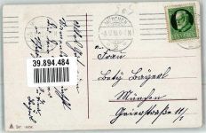 Kinder pflücken Blumen Birkenbaum Glückwunsch 1916 Gebrauchsspuren