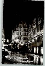 88339 W7967 Bad Waldsee Foto AK Neujahr Weihnacht Nachtaufnahme