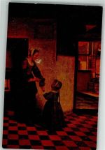 Die Vorratskammer Mutter mit Tochter Nr. 824 Degi Künstlerkarte