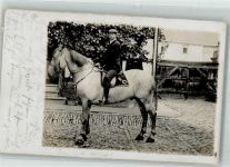 Reiter auf einem Schimmel Pferd 1911 Foto AK