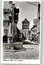 88239 W7988 Wangen im Allgäu Foto AK St. Martinstor mit St. Martinsbrunnen