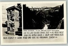 82435 W8117 Echelsbach Foto AK Denkmal Ammer Hochbrücke