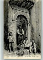 Alger Algier 1912 - Tracht Kinder Porte de la Maison