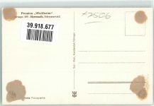 76332 W7506 Bad Herrenalb Gebrauchsspuren Pension Waldheim FOTO AK