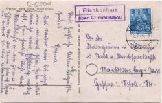 99444 O5304 Blankenhain , Thür - Landpoststempel