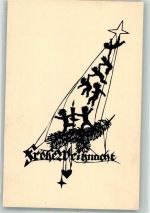 Weihnachten Engel Scherenschnitt Verlag Werner Klotz Nr. 162 Plischke, G. Künstlerkarte
