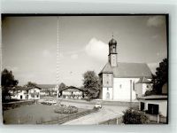 83666 W8176 Schaftlach FOTO KEINE AK Kirchplatz mit Heilig-Kreuz-Kirche Ort handschriftlich Foto Original aus Archiv eines Ansichtskartenverlags