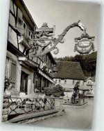 76332 W7506 Bad Herrenalb Foto AK Hotel Mönchs Klosterschänke Werbung