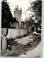 72379 W7450 Hohenzollern , Burg Foto AK Burg Offiziersgärtchen