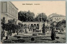 97688 W8730 Bad Kissingen 1919 Foto AK Kurgarten