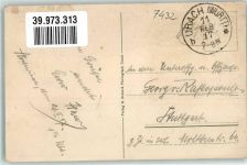 72574 W7432 Urach Bad Urach 1917 Foto AK Wasserfall Winter Feldpost WK I