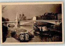 75000 Paris Foto AK La Seine Pont de la Tournell