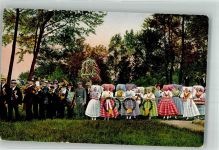 O7502 Burg , Spreewald Richtfestzug Einbringen der Krone Verlag Schökel Nr. 110 Trachten Spreewald