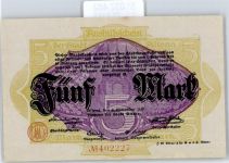 Notgeld 5 Mark , Altona Geld auf AK