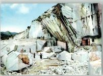 54033 Carrara Foto AK Bergbau Marmorsteinbruch Ort handschriftlich
