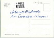 54033 Carrara Foto AK Bergbau Marmorsteinbruch Ort handschriftlich
