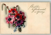 Geburtstag Glückwunsch Serie 2271 Klatschmohn Meissner & Buch 1917