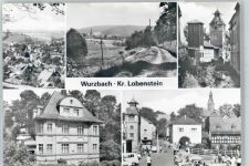 07343 O6860 Wurzbach - Kirche, Ortsansicht, Kurhaus