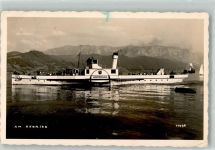 Steinbach am Attersee Dampfer Unterach Am Attersee Raddampfer Foto AK