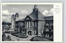 W4750 Unna Katharinenkirche Rathaus Oldtimer Kirche Foto AK