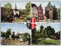 41460 W4040 Neuss - Drususplatz, Wappen, Obertor, Obusbahnhof-Platz, Quirinus-Münster, Rosengarten
