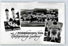 84347 W8340 Pfarrkirchen , Niederbay - Wallfahrtskirche Gartlberg, Ortsansicht