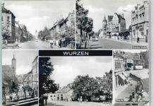 04808 O7250 Wurzen - Kirche, Ortsansicht, Dresdner Straße, Bahnhof
