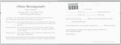25761 W2242 Büsum - Haus Rosengrund Karsten Brandt, Klappkarte
