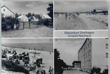 18347 O2593 Dierhagen , Ostseebad - Betriebsferienhäuser, Ostseestrand, FDGB- Erholungsheim Lebensfreude