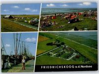 25718 W2228 Friedrichskoog , Dithm - Strandpartie, Campingplatz, Hafen, Luftbild