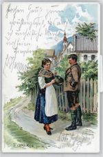 Liebe , Poesie Döcker, E. Lithographie