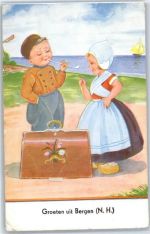1861 Bergen Bergen (NH.) - Leporello Tracht