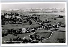 88364 W7962 Wolfegg , Allgäu - Ortsansicht, Schloß, Alpenpanorama